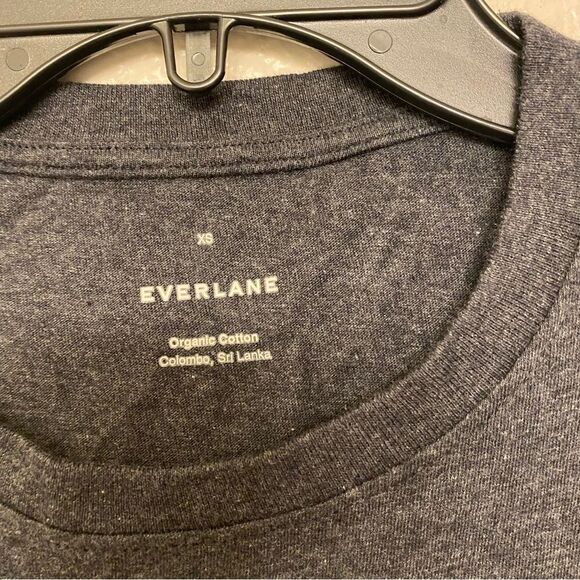 Everlane The Box Cut Essential organic Cotton dark gray crew tee minimalist XS - Picture 7 of 8